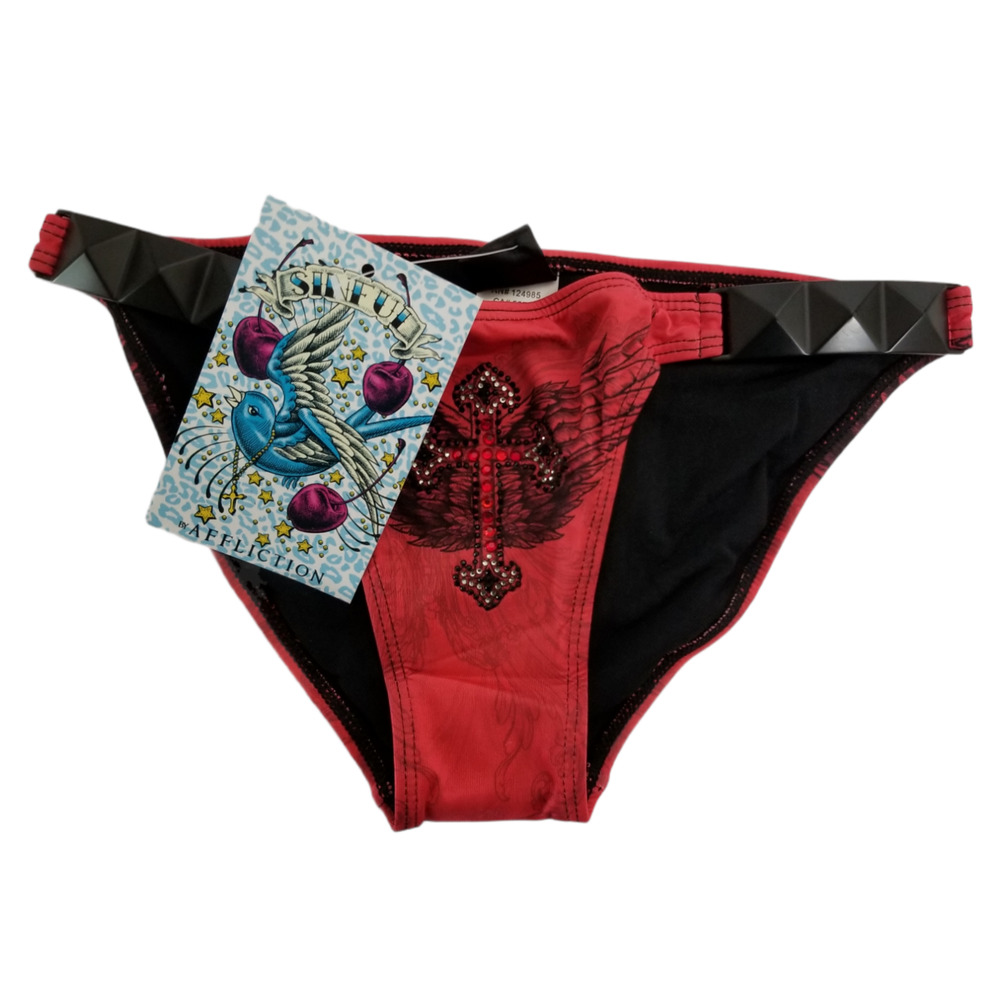 Affliction Bikini Bottom Femme Fatale S New
